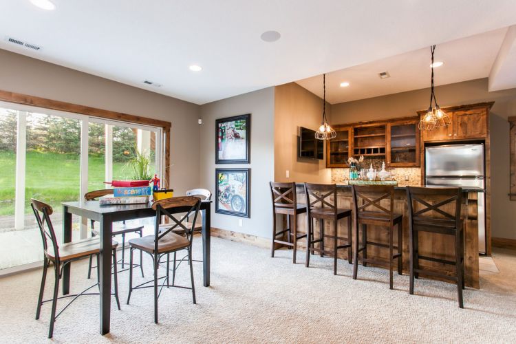 Lower Level Dining Creek Hill Custom Homes 3641 Landings