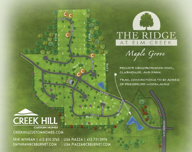 The Ridge at Elm Creek Lot Map Maple Grove MN b